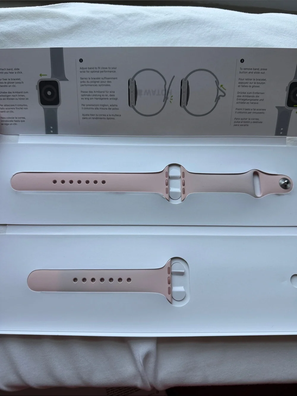 Apple Pink Sand Silicone Watch Band Replacement